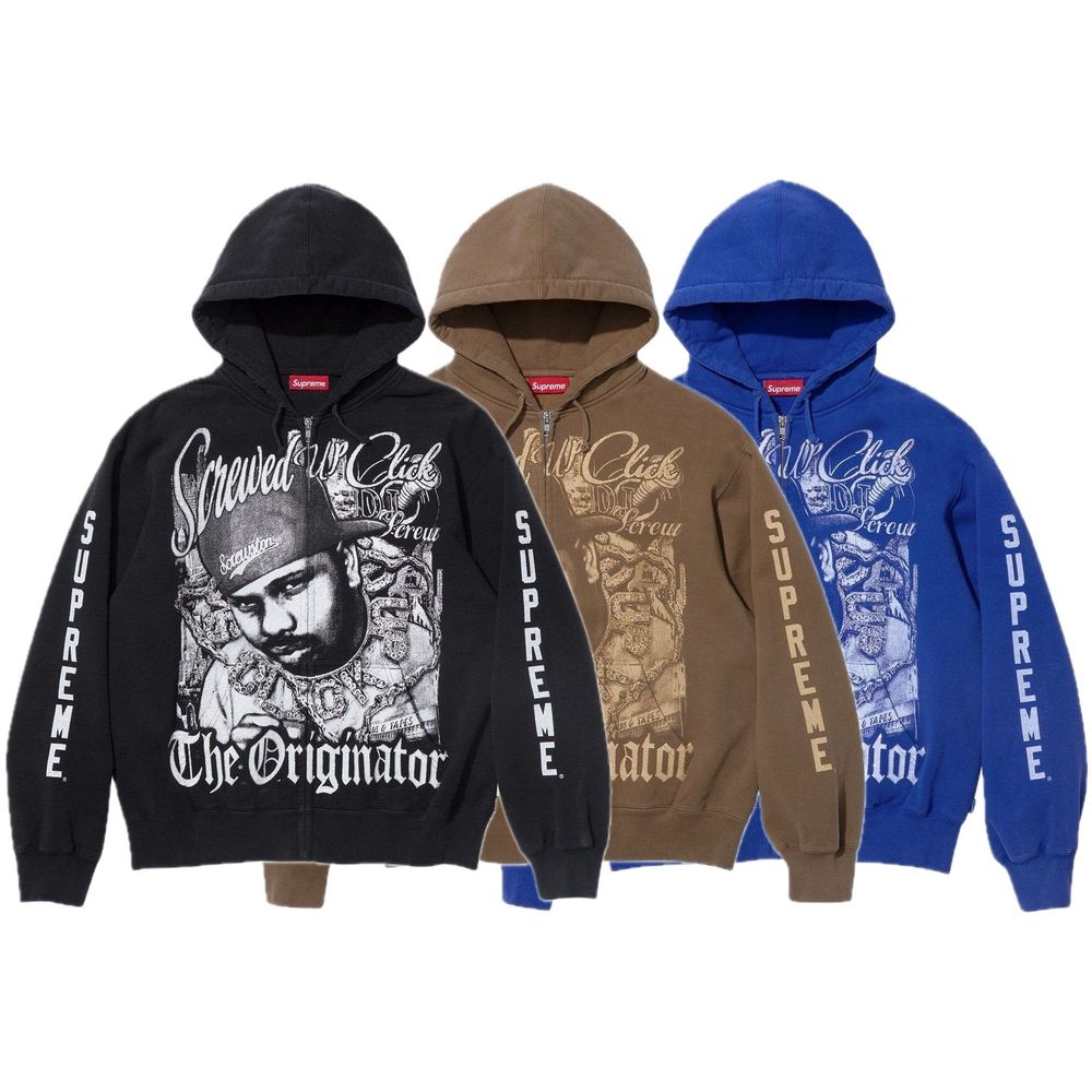 SLN Official - Supreme/DJ Screw Zip Up Hooded Sweatshirt