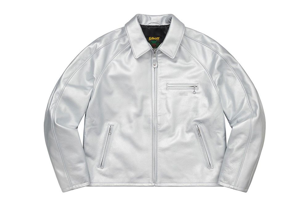 SLN Official - Supreme Schott Leather Racer Jacket