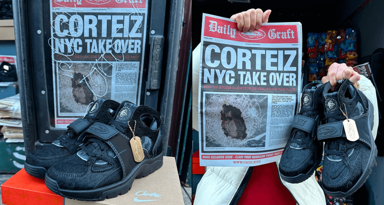 Corteiz nike air trainer huarache NYC drop