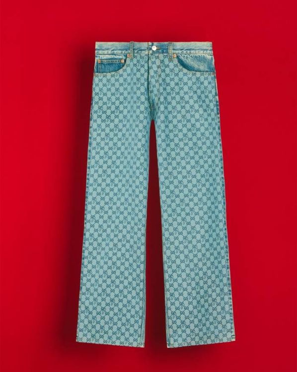 SLN Official - Gucci x Palace Pattern Baggy Jeans