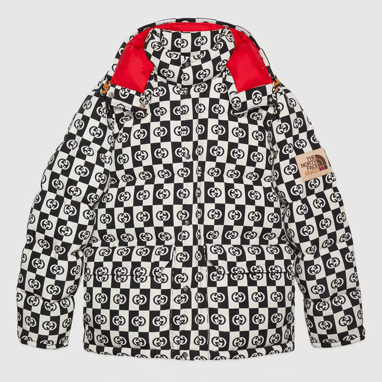 Gucci x The North Face Long Padded Jacket print streetwear info price