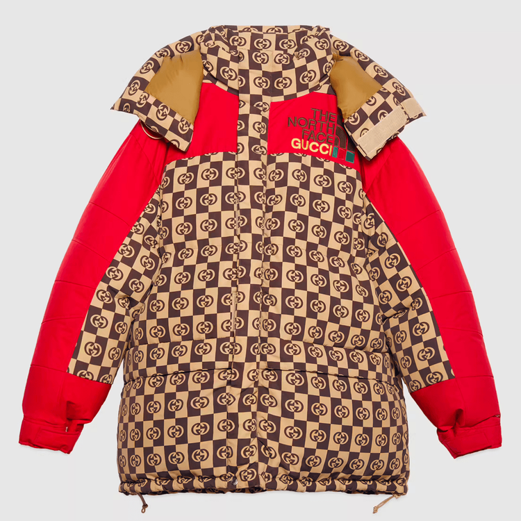 Gucci x The North Face Long Padded Jacket print streetwear styke collab