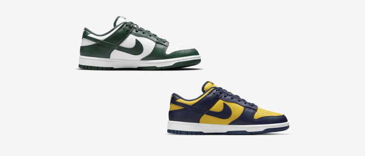 Nike Dunk Low Michigan Spartan Varsity Maize