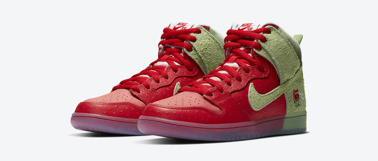 Nike SB Dunk High Strawberry Cough release details date drop unfo snkrs