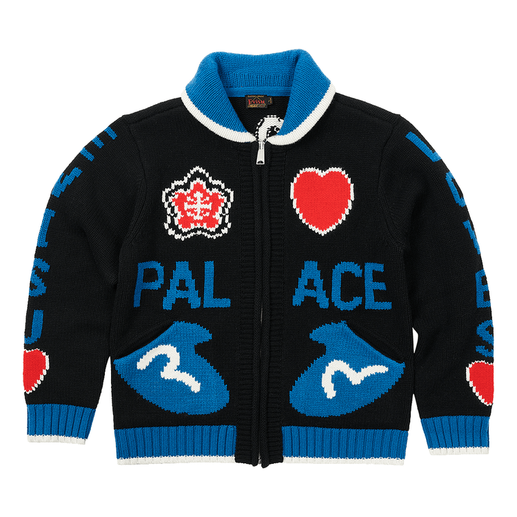 Palace EVISU Cowichan Lambswool Cardigan
