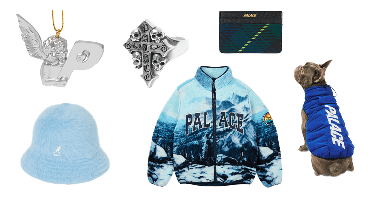 Palace Holiday 24 dog puffa great frog cross ring kangol hat appalachian funnel fleece header