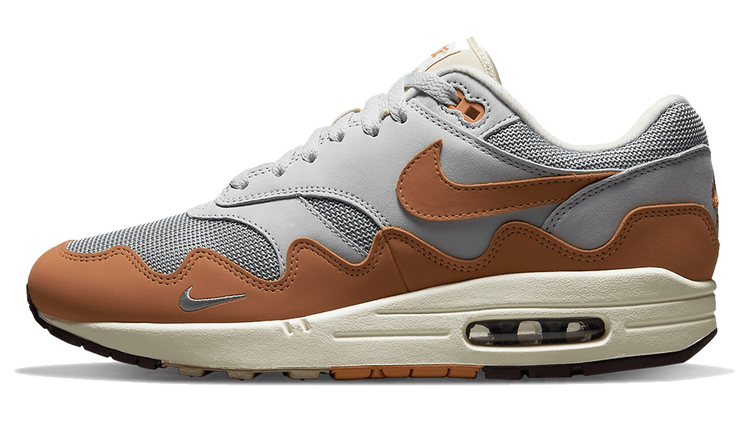 Patt Nike Air Max 1 Wave Monarch pair backs release info product side