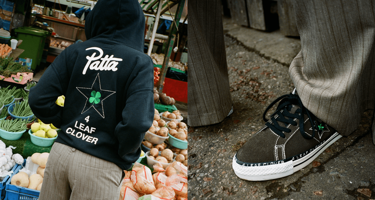 Patta x converse 4 leaf clover hoodie one star pro converse collaboration