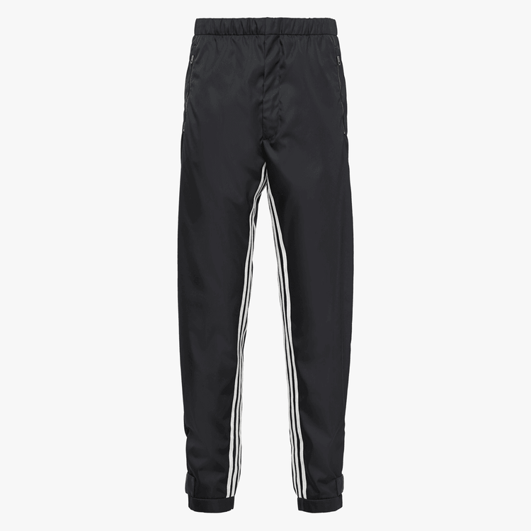 Prada x Adidas Re-Nylon Black Track Pants streetwear style collab news info