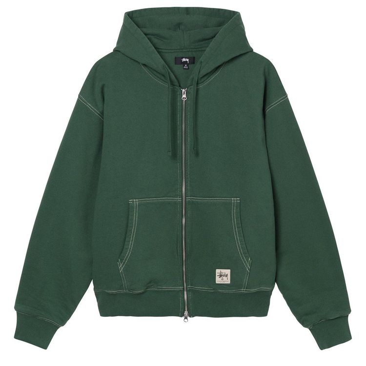 Stussy DOUBLE FACE LABEL ZIP HOODIE