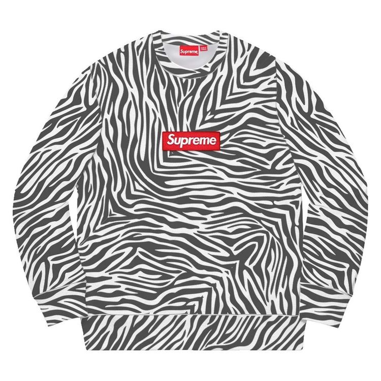 Supreme BOXロゴ ゼブラ crewneck L Supreme Box Logo Crewneck (FW22) Zebra Men's - FW22 - US