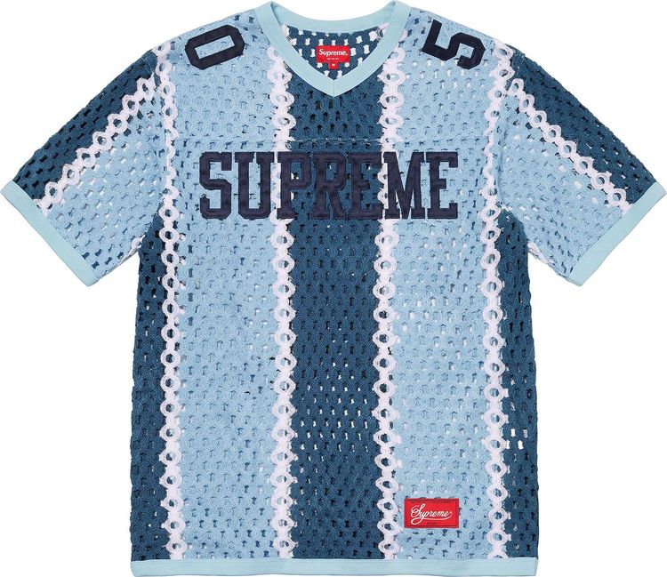 Supreme CROCHET FOOTBALL JERSEY streetwear style fashion