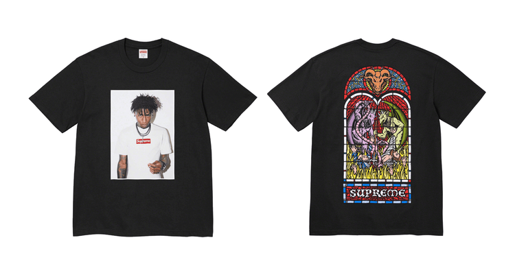 Supreme Fall Winter 2023 t-shirts NBA Youngboy photo tee header
