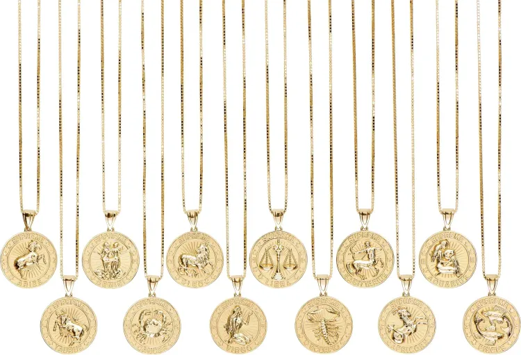 Supreme:Jacob&Co 14K Gold Zodiac Pendant