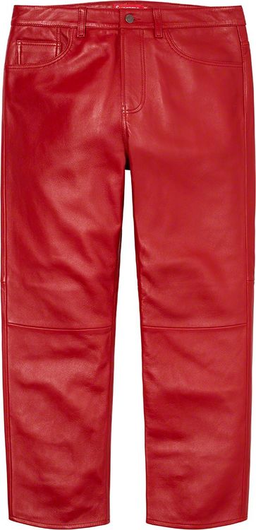 Supreme Leather 5 Pocket Jean streetwear style collab news info hypebeast brand