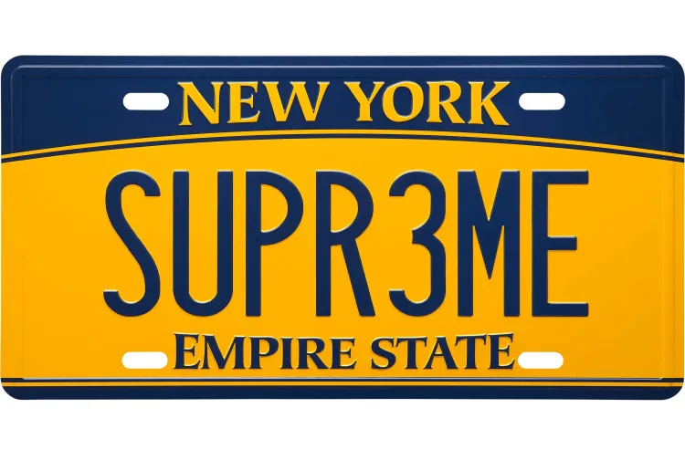 Supreme License Plate