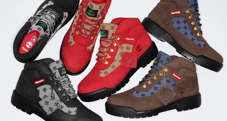 Supreme New York Yankees NY boots fw21 header