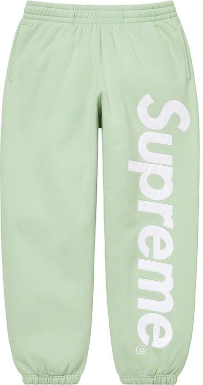 Supreme Satin Applique Sweatpant streetwear style collab news info hypebeast brand