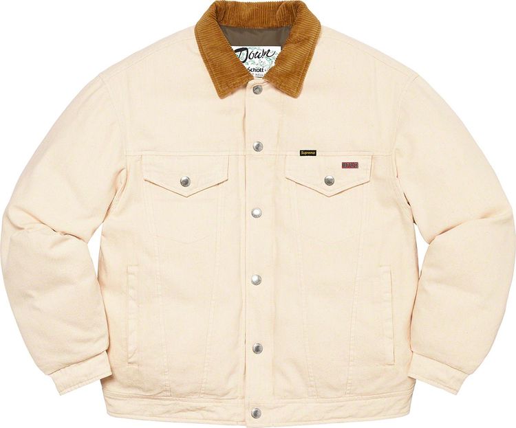 Supreme Schott Canvas Down Trucker Jacket