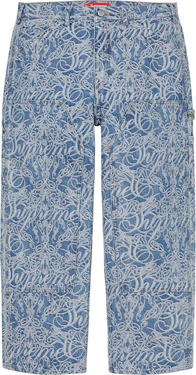 Supreme Script Jacquard Double Knee Painter Pant streetwear style collab news info hypebeast brand