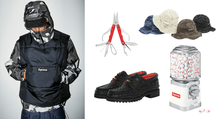 Supreme Timberland Woven 3 eye lug shoe fw22 fall winter 2022 collab collection lookbook 2