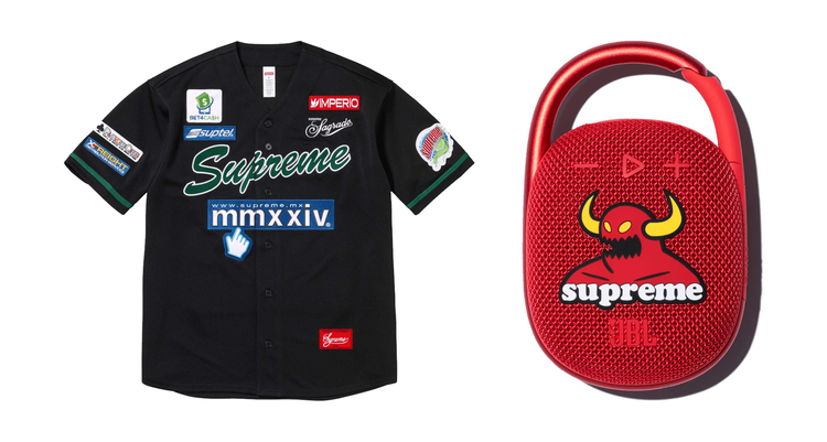 Supreme Toy Machine collab collection week 4 droplist jbl speaker header