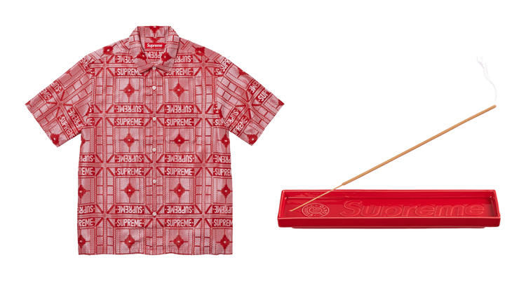 Supreme Week 14 jacquard tray shirt droplist retails header