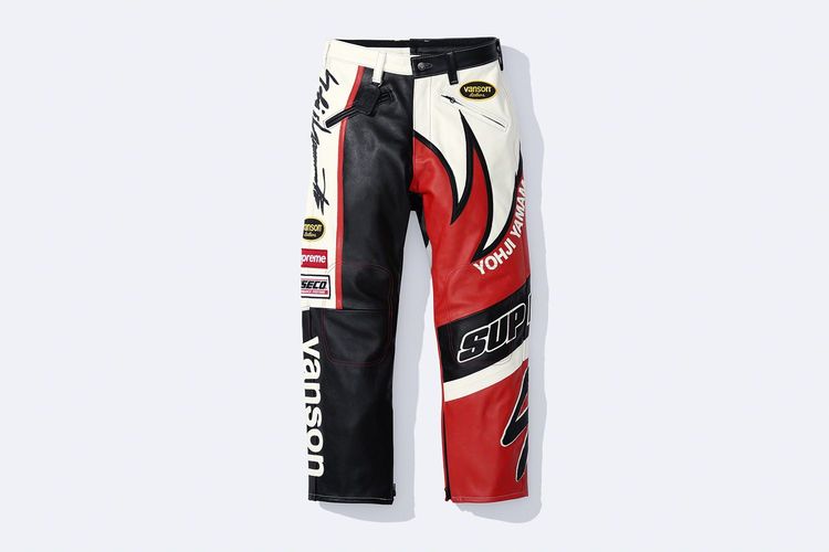 Supreme X Yohji Yamamoto x Vanson Leathers Split Pant streetwear style collab news