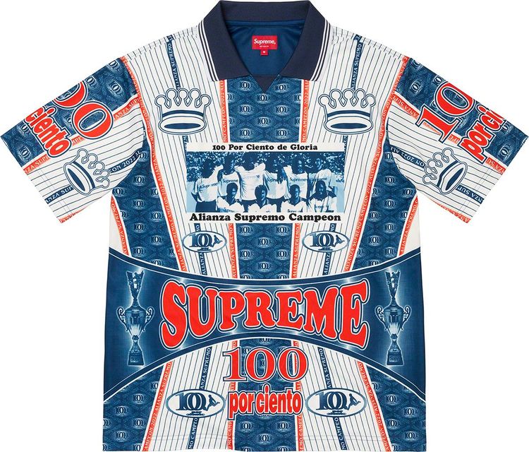 Supreme por Ciento Soccer Jersey streetwear fashion brand outfit style hypebeast
