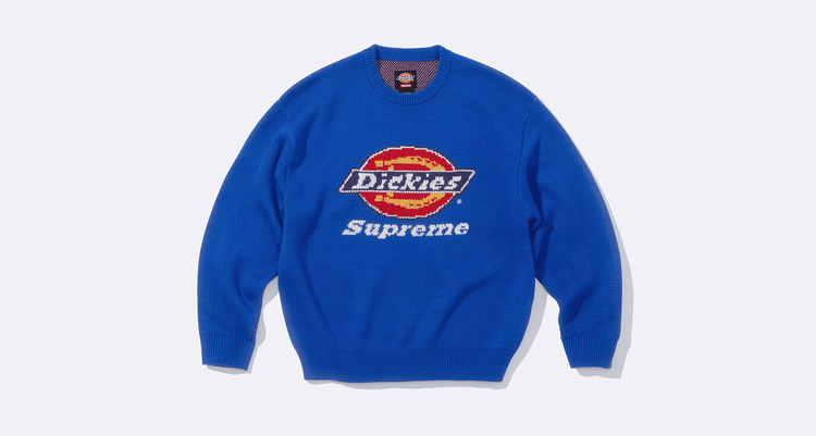 Supreme x Dickies FW22 knit sweater header