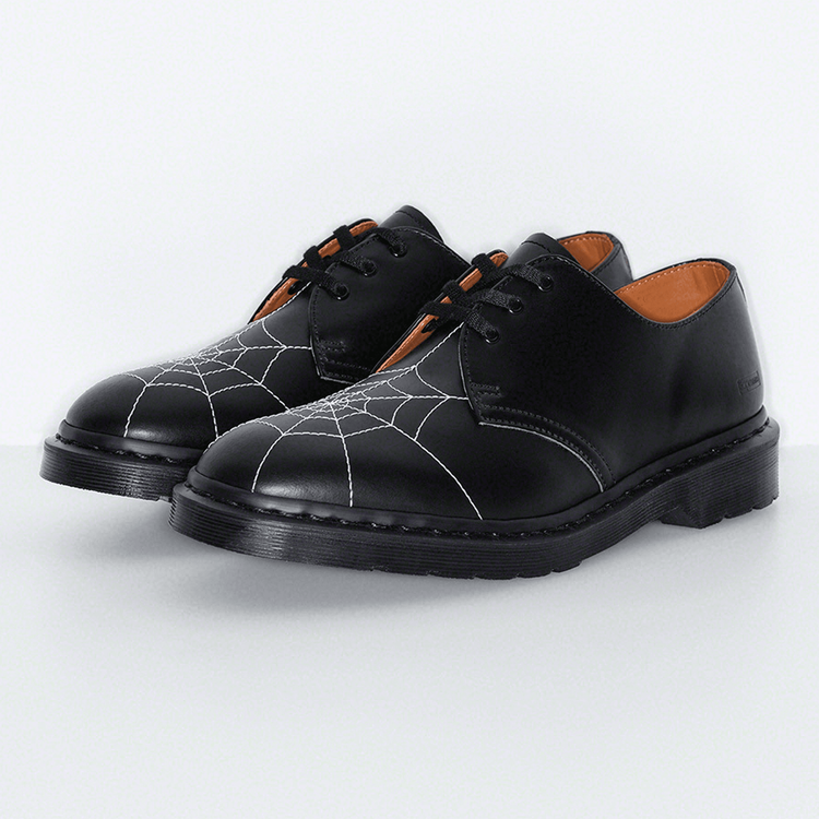 Supreme × Dr.Martens 3 Eye Shoe Black 26 SLN Official - Supreme x Dr Martens Spiderweb 3-Eye Shoe Black