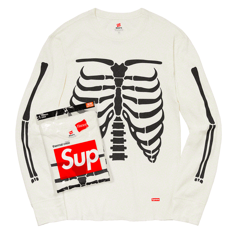 Supreme x Hanes Bones Thermal top streetwear style collab
