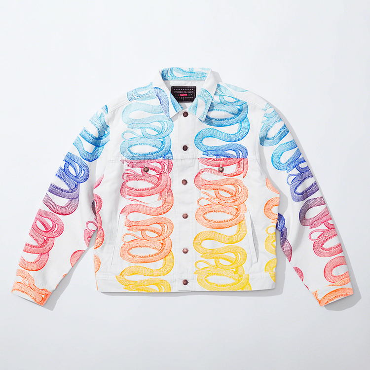 SLN Official - Supreme Hysteric Glamour Snake Denim Trucker Jacket
