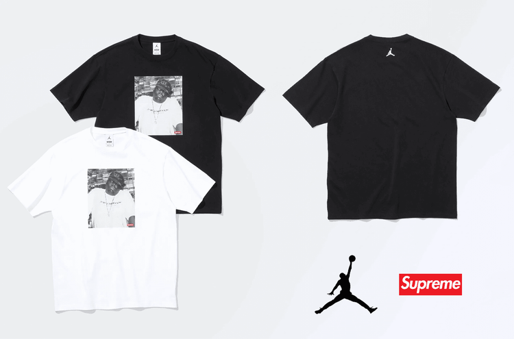 Supreme x Jordan fw24 collection biggie notorious big photo tee
