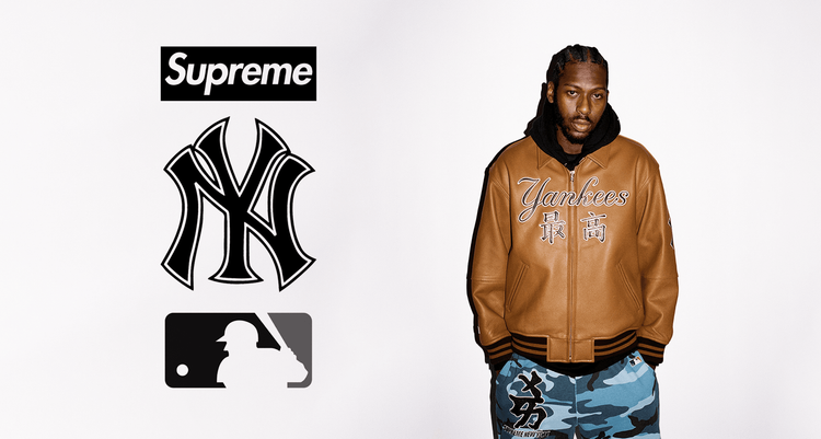 Supreme x MLB New York Yankees FW22 header