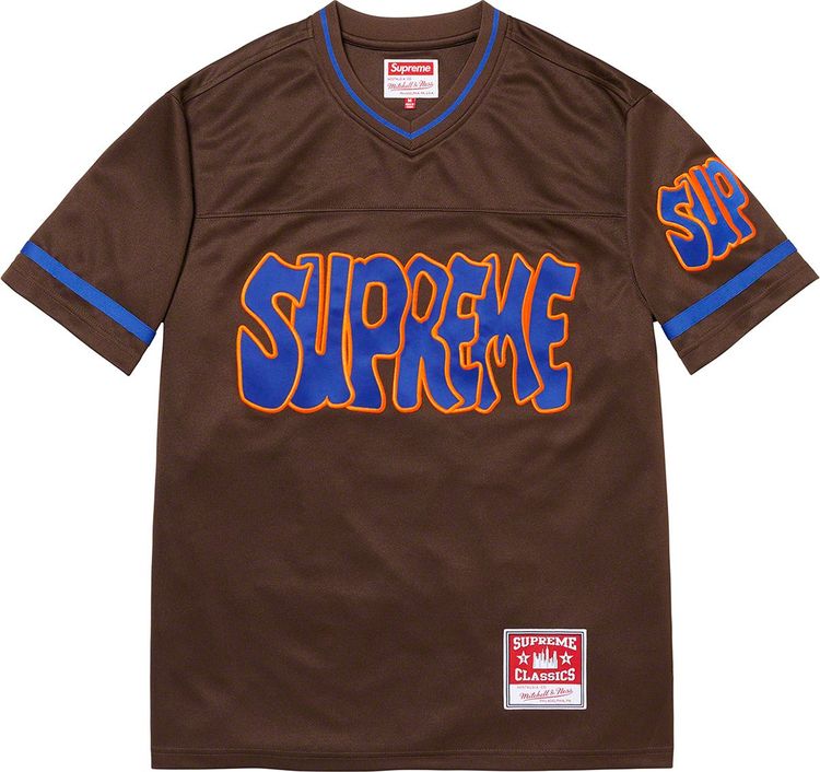 Supreme x Mitchell And Ness Football Jersey streetwear fashion brand outfit style hypebeast