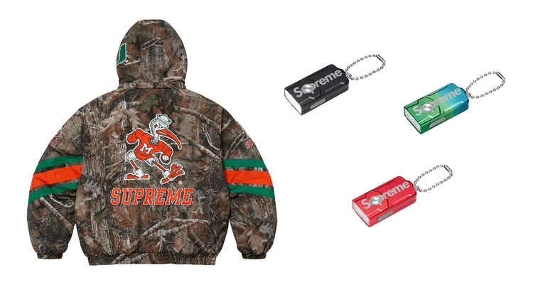 Supreme x Mitchell & Ness NCAA FW24 header