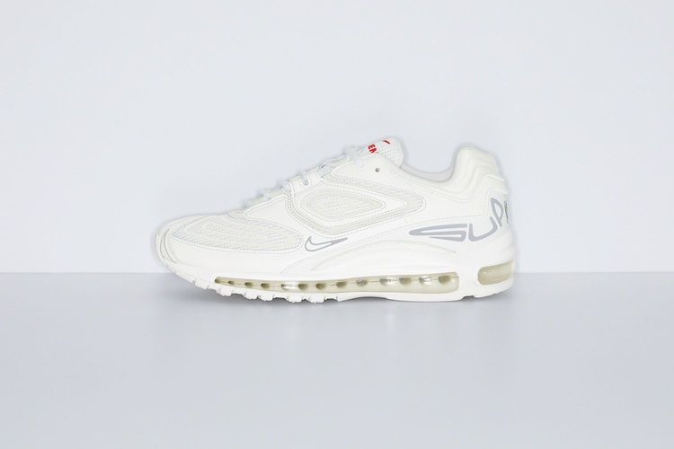 Supreme x Nike Air Max 98 TL White sneakerhead hypebeast collab fashion style news