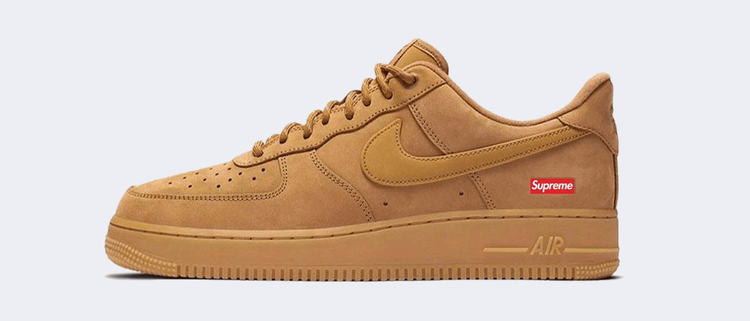 Supreme x Nike air force 1 flax colour sneaker news release info