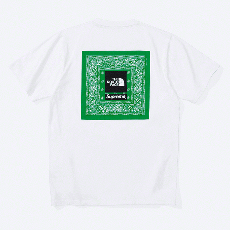 Supreme x The North Face Bandana tee streetwear style collab news info prices