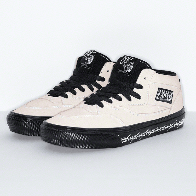 Supreme x Vans Half Cab Cream streetwear sneaker news brand collab