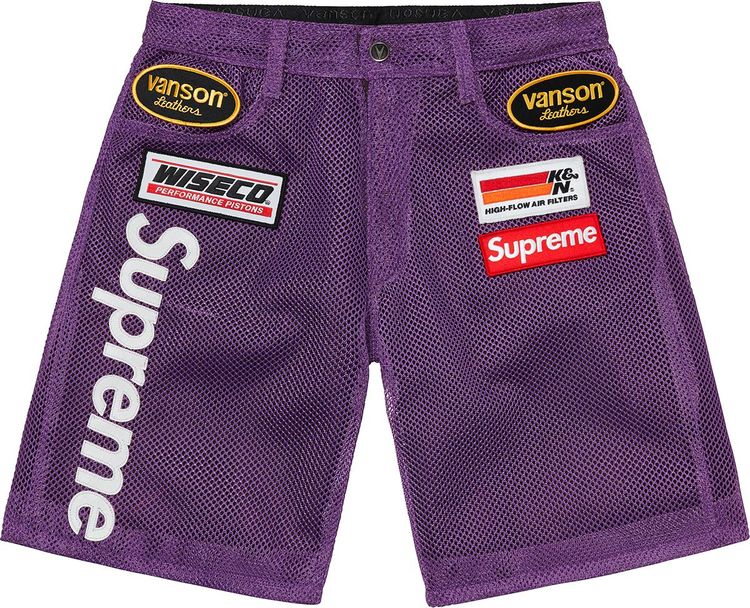 Supreme x Vanson Leather Cordura Mesh Short streetwear fashion