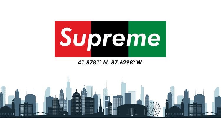 Supreme x chicago header box logo