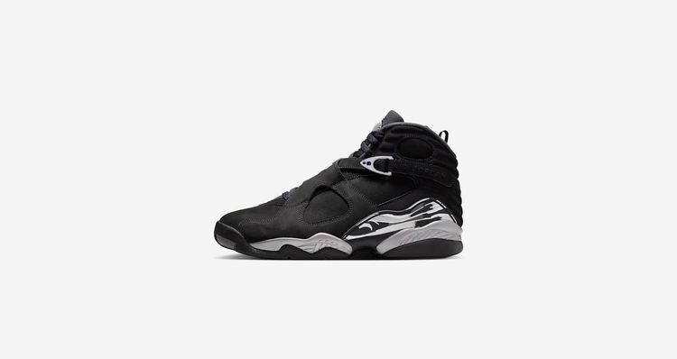 Air Jordan 8 "Chrome" 'Black and Light Graphite'