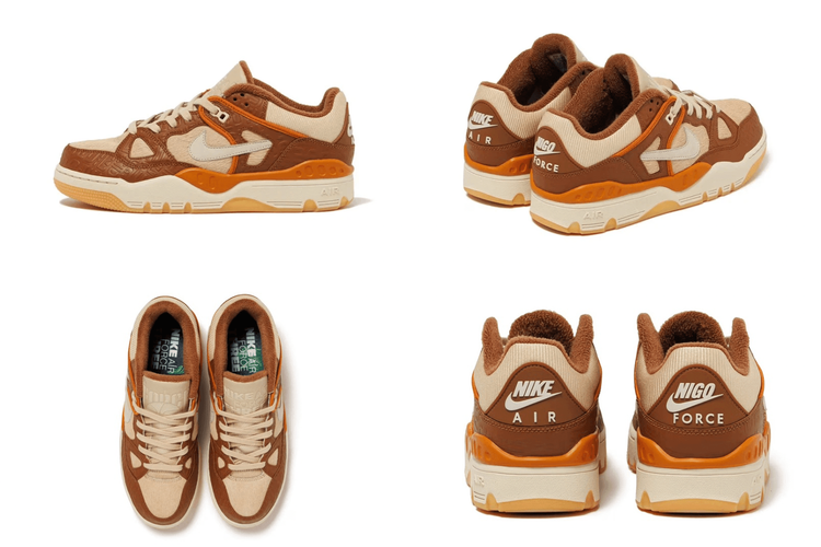 nike Nigo air force 3 baroque brown light tan collaboration