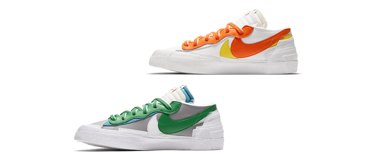 sacai Nike Blazer Low magma orange classic green eu asia sneaker release