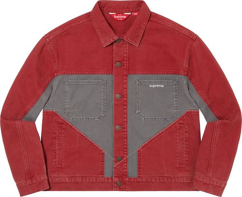 2-Tone Paneled Denim Jacket