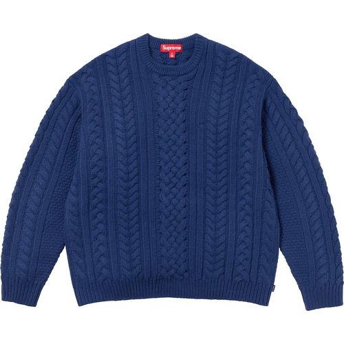 APPLIQUÉ CABLE KNIT SWEATER