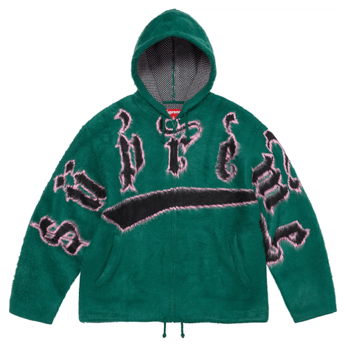 Accent Brushed Zip Up Hooded Sweater