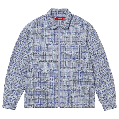 Bouclé Zip Up Shirt